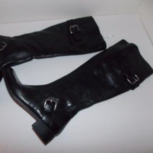 Nine West women's black leather boots size 5.5M